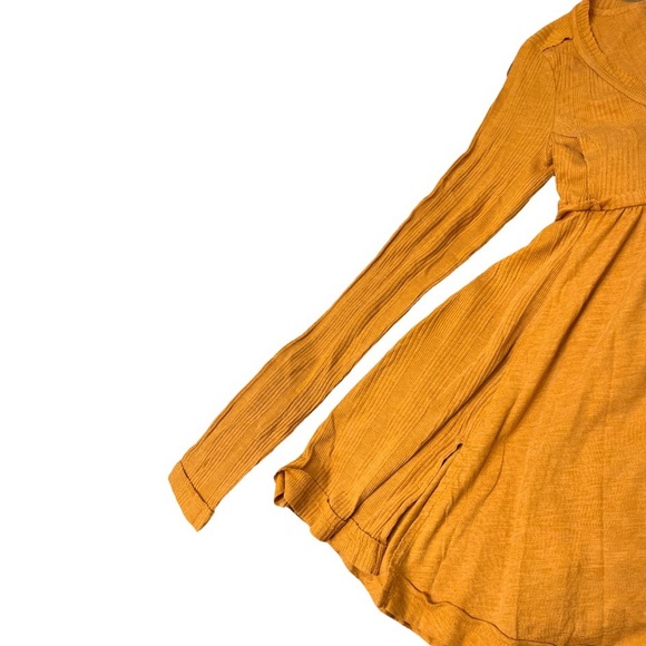 NWT TRUE CRAFT Babydoll Orange Top Long Sleeve Round Neck Size Small S - Picture 7 of 9